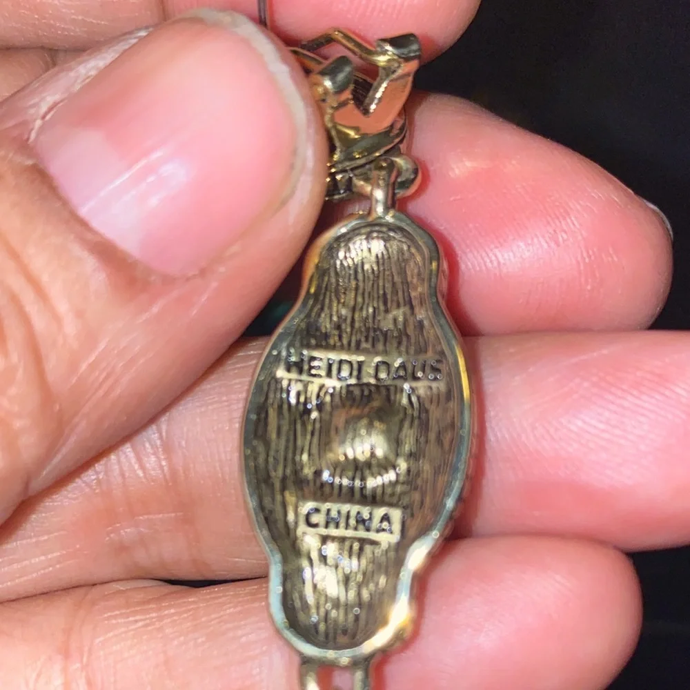 Heidi Daus Elegant Gold and Red Drop Earrings - Picture 2 of 7